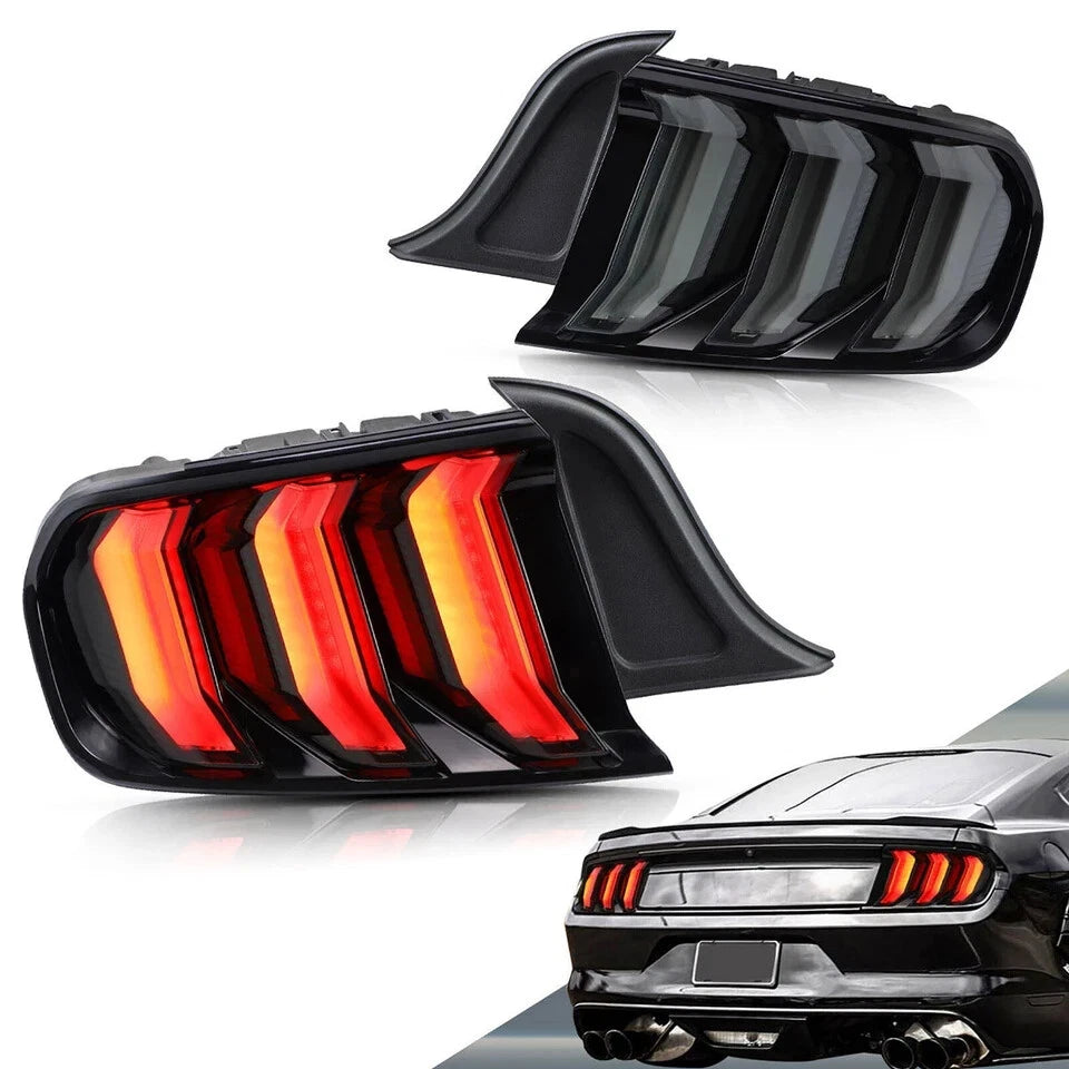 SMOKED LED REAR LIGHTS 5 MODES FOR FORD MUSTANG 2015-2023 W/SEQUENTIAL SIGNALS