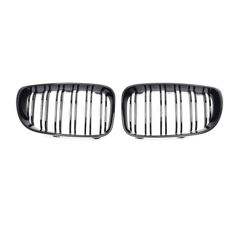 FOR BMW 1 SERIES E81 E82 E87 E88 KIDNEY GRILL GRILLE GLOSS BLACK DUAL SLAT 07-11