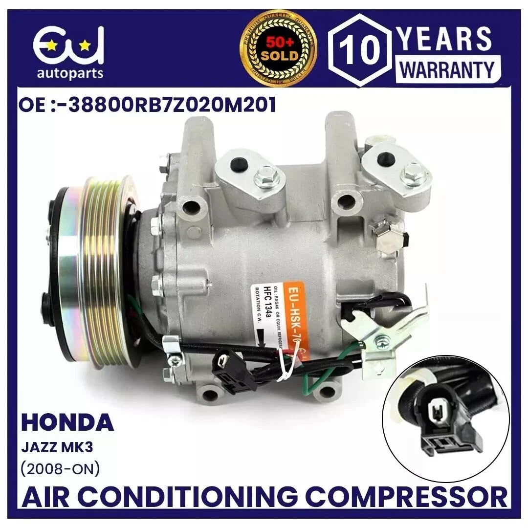 AIR CON AC A/C COMPRESSOR PUMP FOR HONDA JAZZ MK3 1.2 1.3 1.4 38810RB0006 2008+
