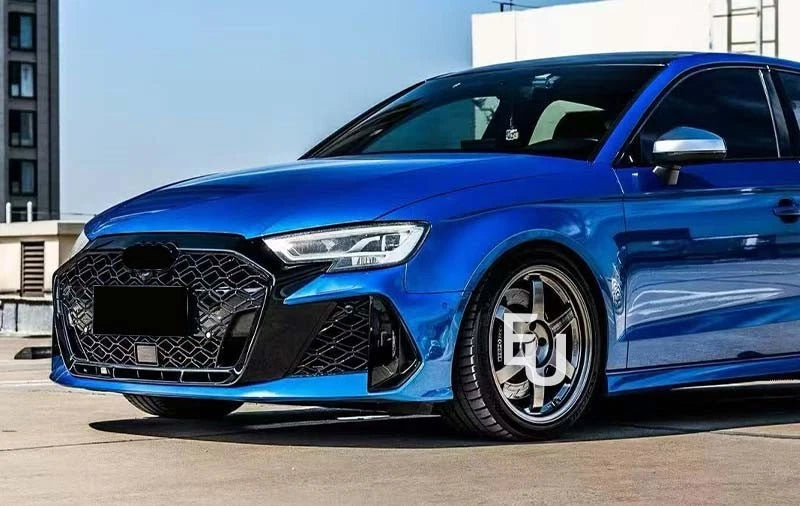 LCI 2025+ RS3 CONVERSION FRONT BUMPER BODYKIT FOR AUDI A3 S3 8V 2016-2020 SEDAN