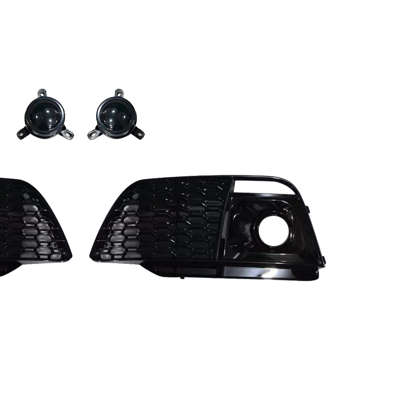 RSQ5 LOOK FRONT FOG LIGHT LAMP HONEYCOMB GRILLE COVER FOR AUDI Q5 SQ5 18-20