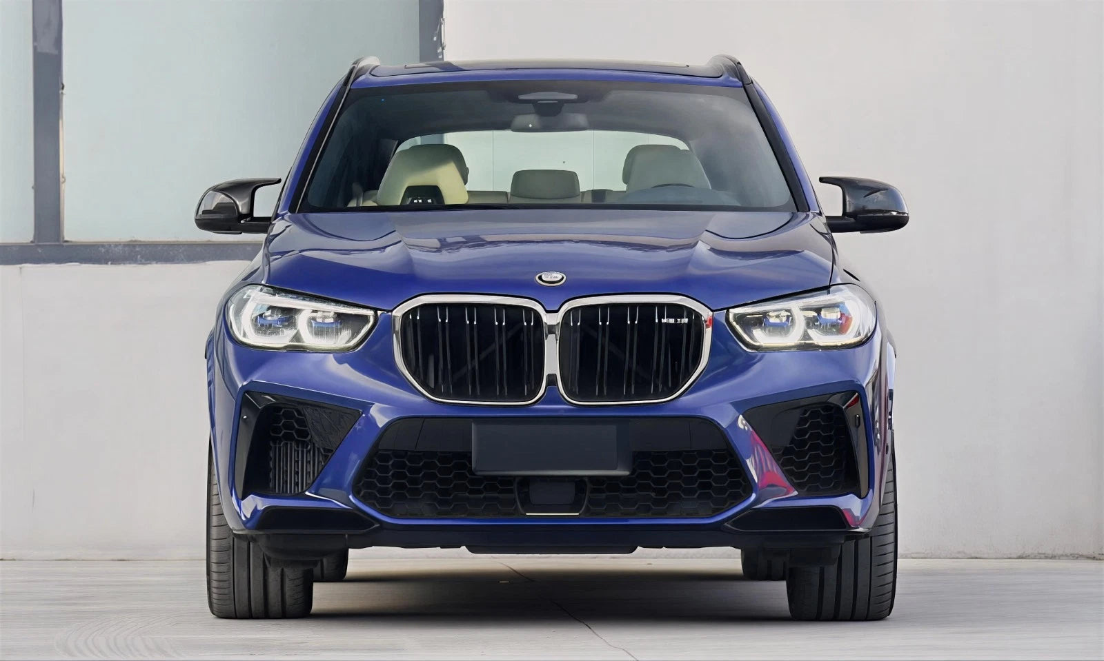 X5M F95 CONVERSION FRONT BUMPER BODYKIT W/WHEEL ARCHES GRILLE FOR BMW G05 18-22