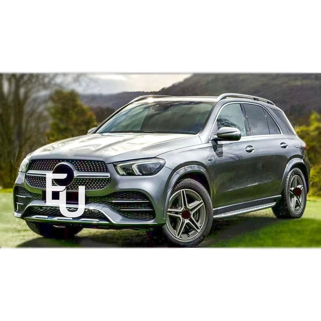FOR MERCEDES BENZ W167 V167 GLE SILVER SIDE STEPS RUNNING BOARDS 5 DOOR 2018 ON