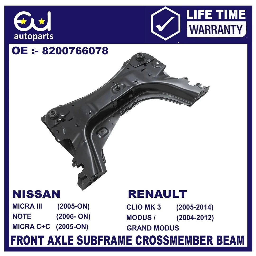 FRONT SUBFRAME CROSSMEMBER FOR NISSAN NOTE MICRA (MANUAL) RENAULT CLIO MK3 MODUS