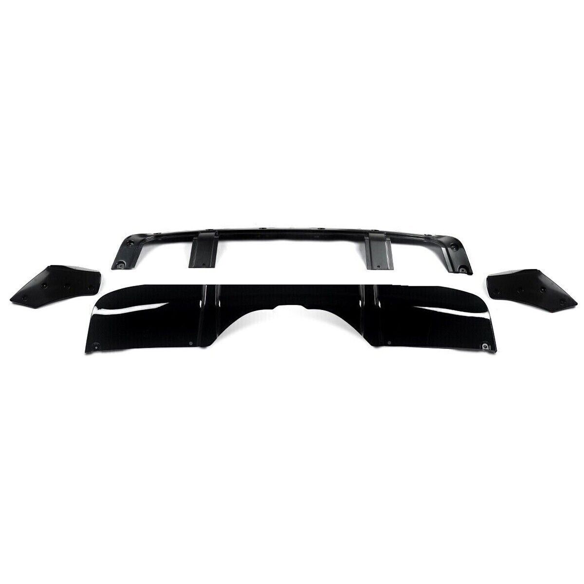 FOR BMW X5 F15 M SPORT REAR DIFFUSER LIP SPLITTER VALANCE GLOSS BLACK
