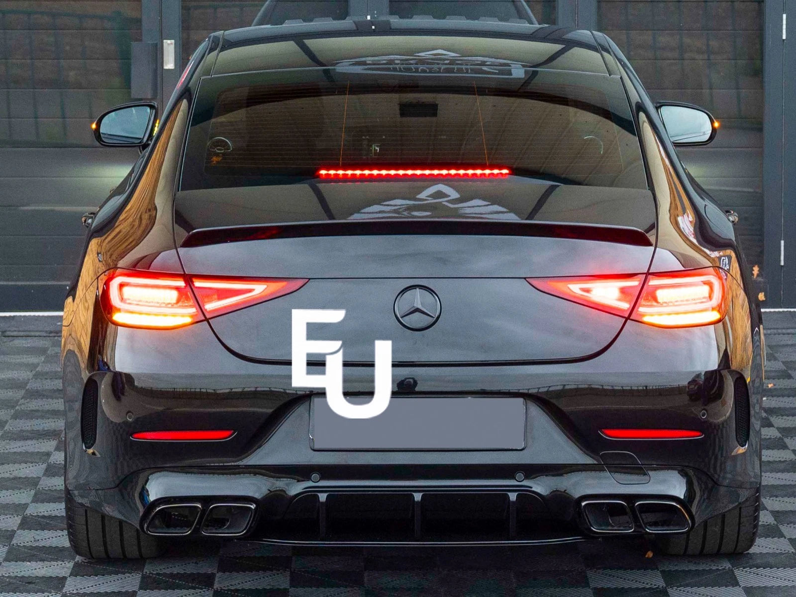 REAR BOOT SPOILER AMG STYLE FOR MERCEDES CLS W257 C257 2018+ GLOSS BLACK