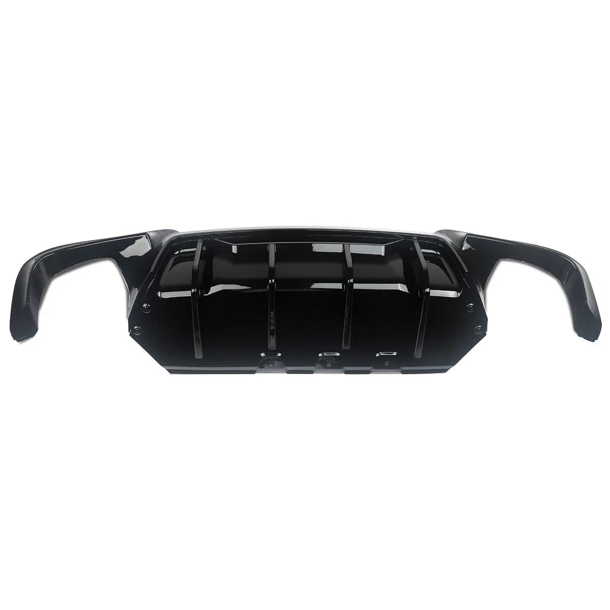 FOR BMW 5 SERIES F10 REAR BUMPER DIFFUSER MSPORT SPLITTER VALANCE GLOSS BLACK