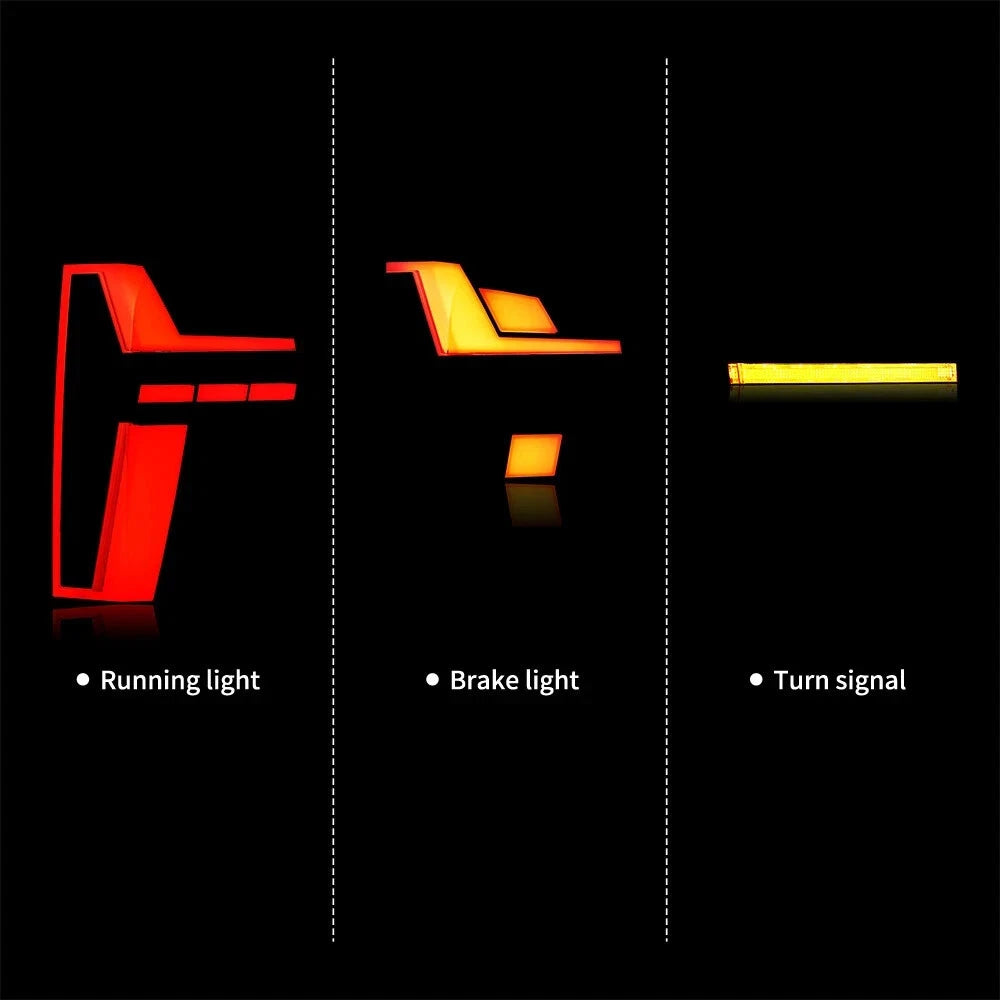 FOR VW MULTIVAN TRANSPORTER T5 T5.1 SMOKED LED REAR TAIL LIGHTS LAMP W/ANIMATION