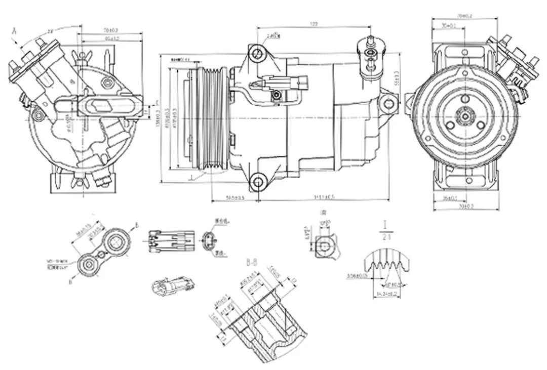 AIR CONDITIONING COMPRESSOR FOR OPEL VAUXHALL ASTRA G ASTRA H ZAFIRA B MERIVA A