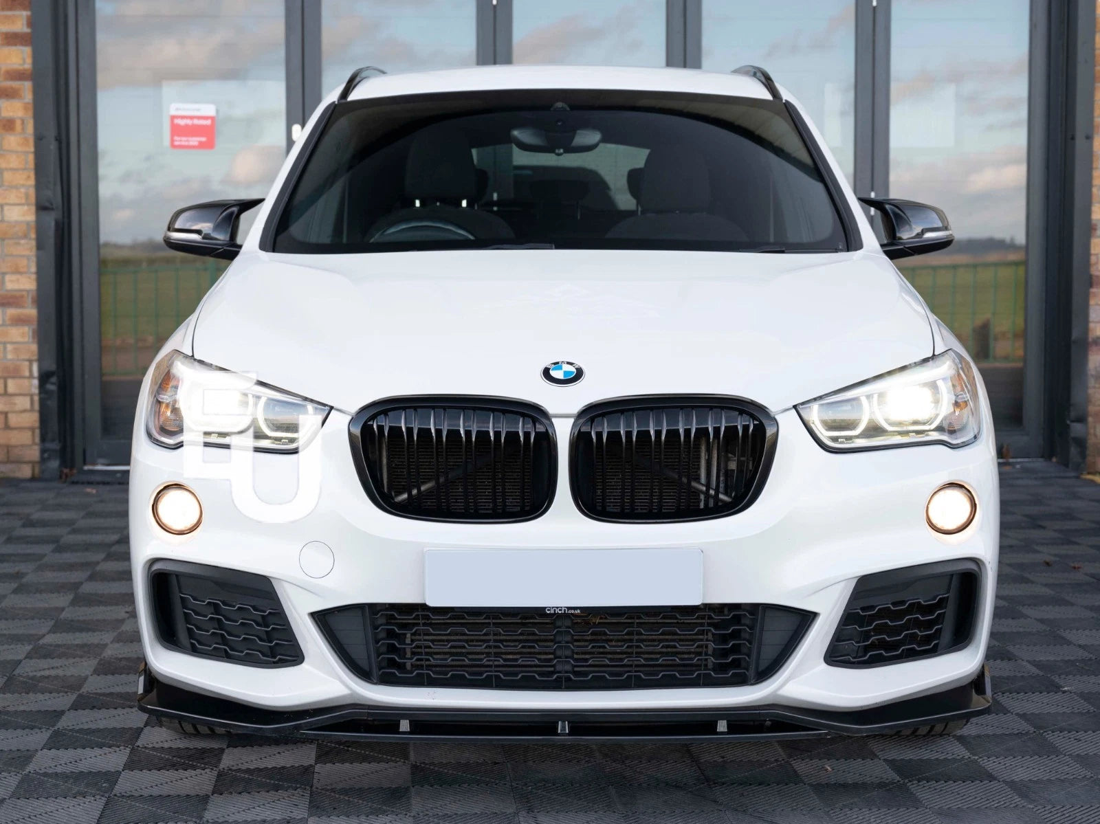 FOR BMW X1 F48 M SPORT FRONT BUMPER SPLITTER LIP DIFFUSER GLOSS PRE LCI 2015-18
