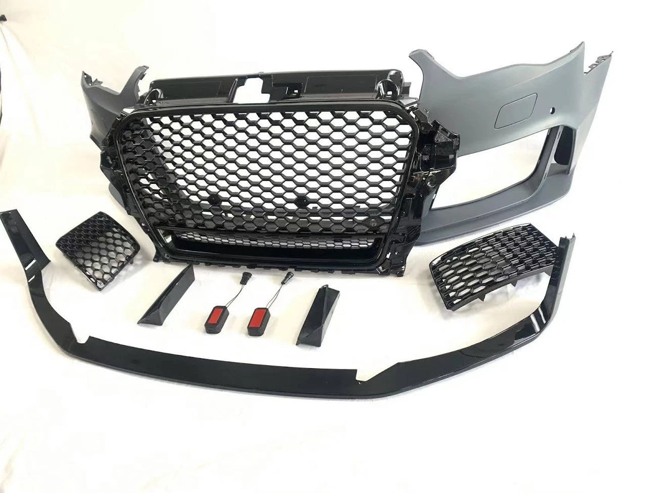 RS3 STYLE FRONT BUMPER CONVERSION KIT FOR AUDI A3 S3 8V 2012-2016 SEDAN W/GRILLE