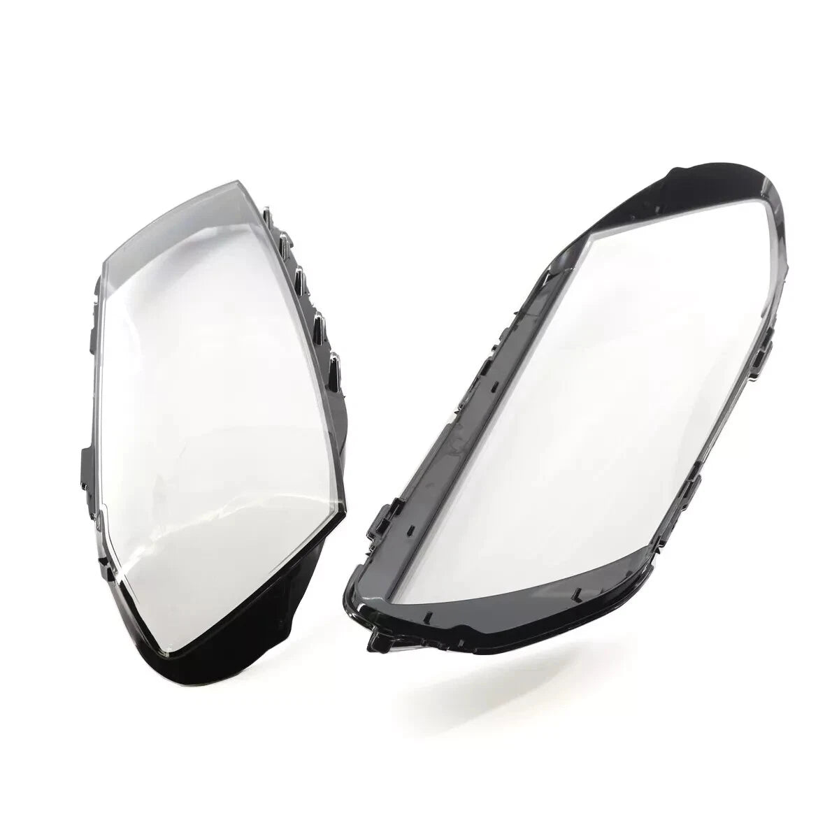 L+R PAIR FRONT CLEAR HEADLIGHT COVER LENS SHELL LAMPSHADE FOR VW PASSAT B7 10-16