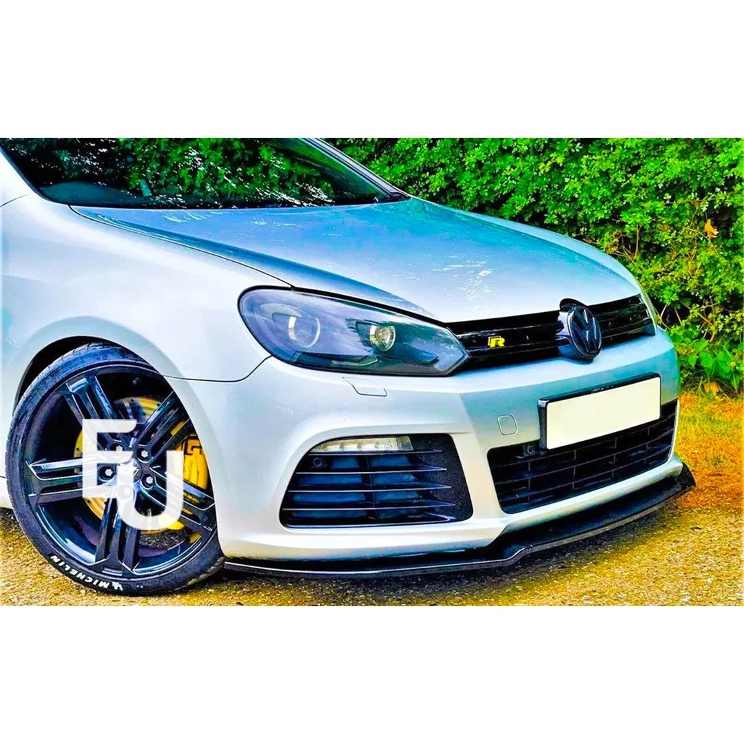 FOR VW GOLF MK6 R20 R FRONT SPLITTER SPOILER LIP BODY KIT BUMPER GLOSS BLK 08-13
