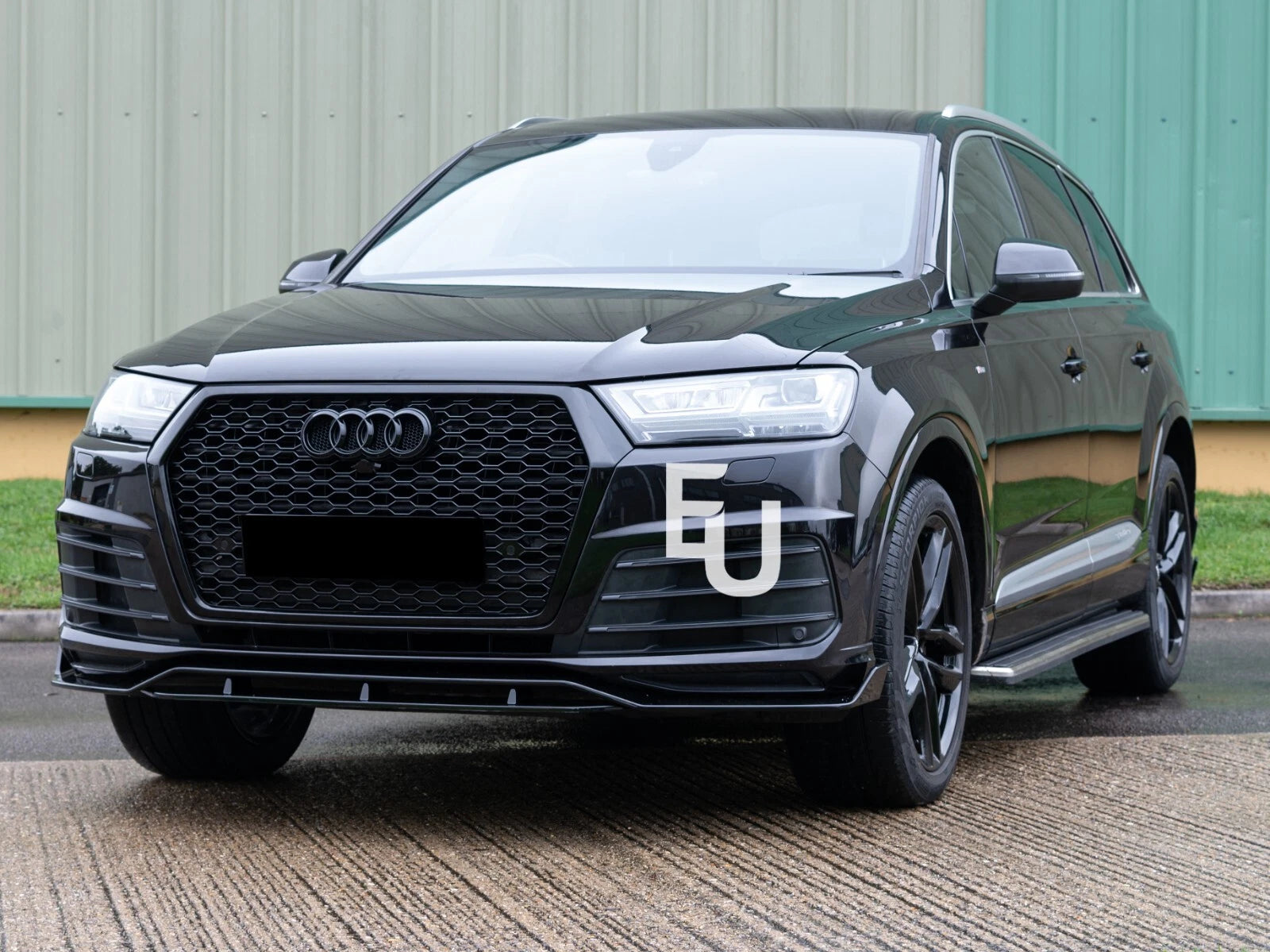 FRONT SPLITTER LIP FOR AUDI Q7 SQ7 S LINE 4M BUMPER SPOILER GLOSS BLACK 16-20