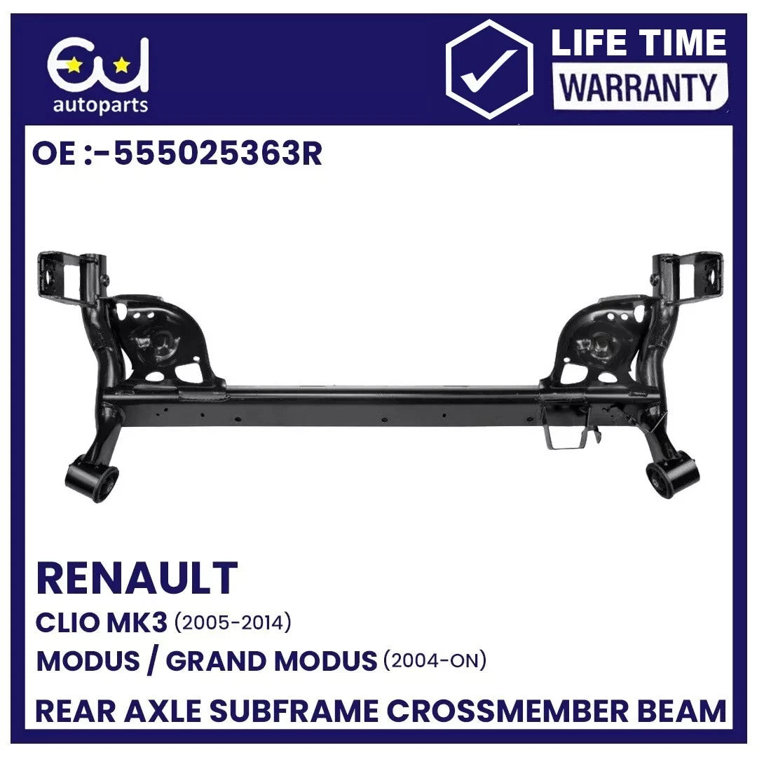 REAR AXLE SUBFRAME CROSSMEMBER BEAM FOR RENAULT CLIO MK3 05-14 MODUS 2004-ON