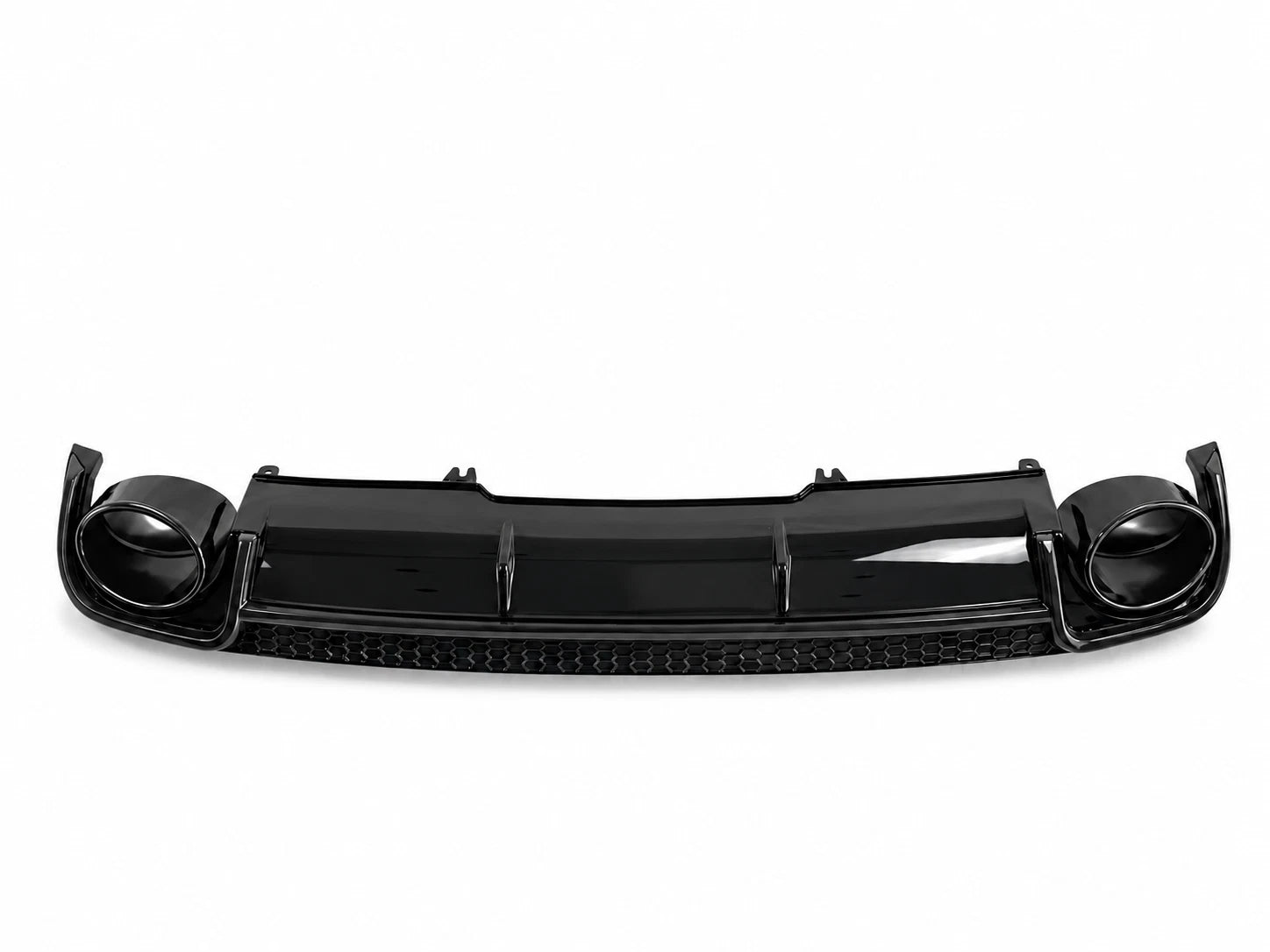 FOR AUDI A4 B9 STANDARD RS4 LOOK REAR BUMPER DIFFUSER W/TAILPIPE GLOSS 2015-2019