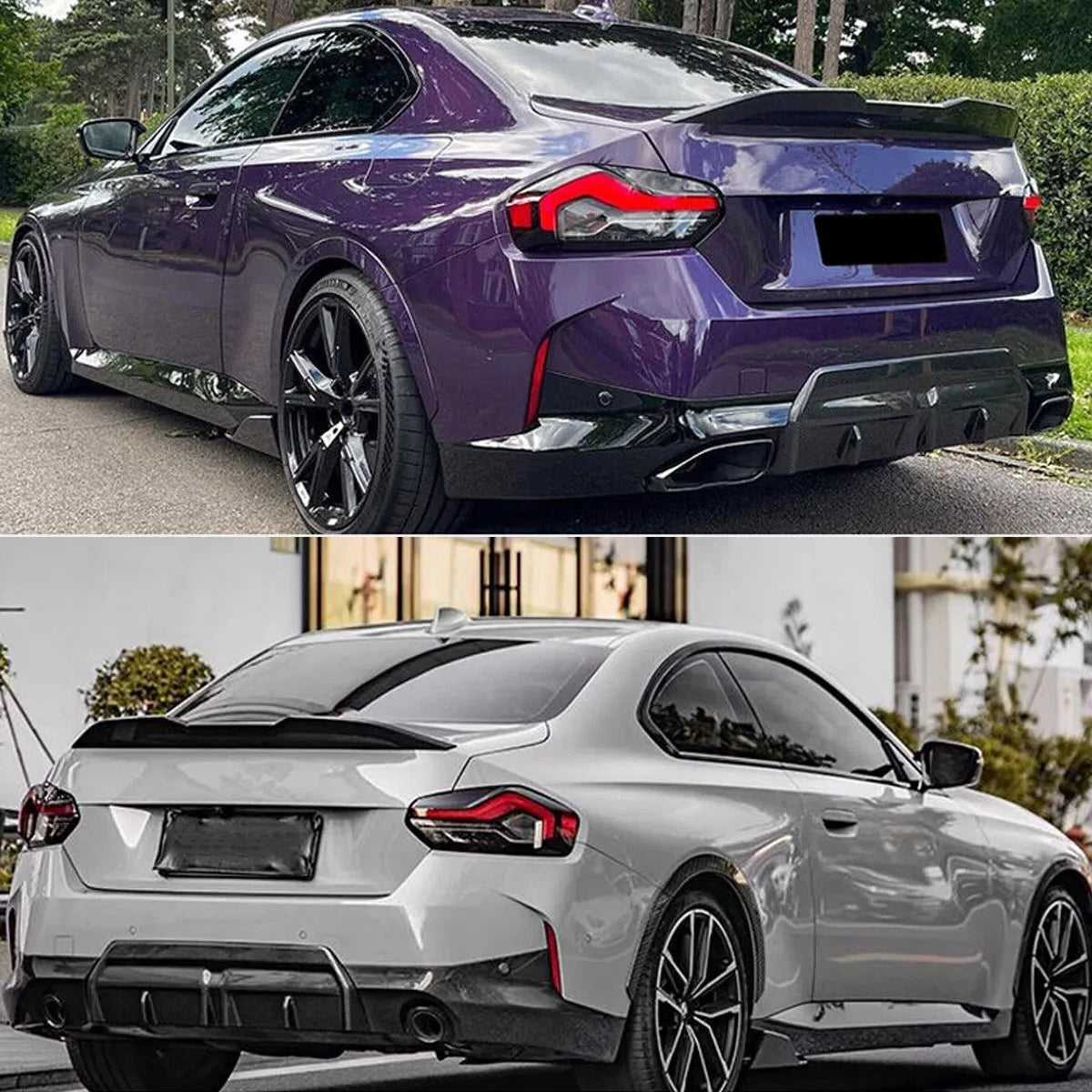REAR BOOT SPOILER WING M SPORT FOR BMW 2 SERIES G42 G87 2022+ GLOSS BLACK