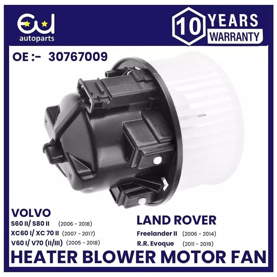 HEATER BLOWER MOTOR FAN FOR VOLVO XC60 XC70 S60 S80 V70 V60 OEM QUALITY 30767009