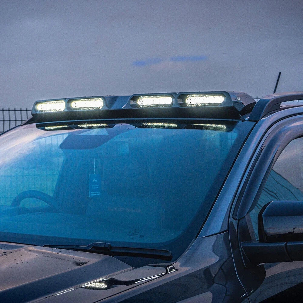 ROOF LED LIGHT BAR LAMP COVER LIGHTS SPOILER BLACK FOR FORD RANGER T9 2022 ON