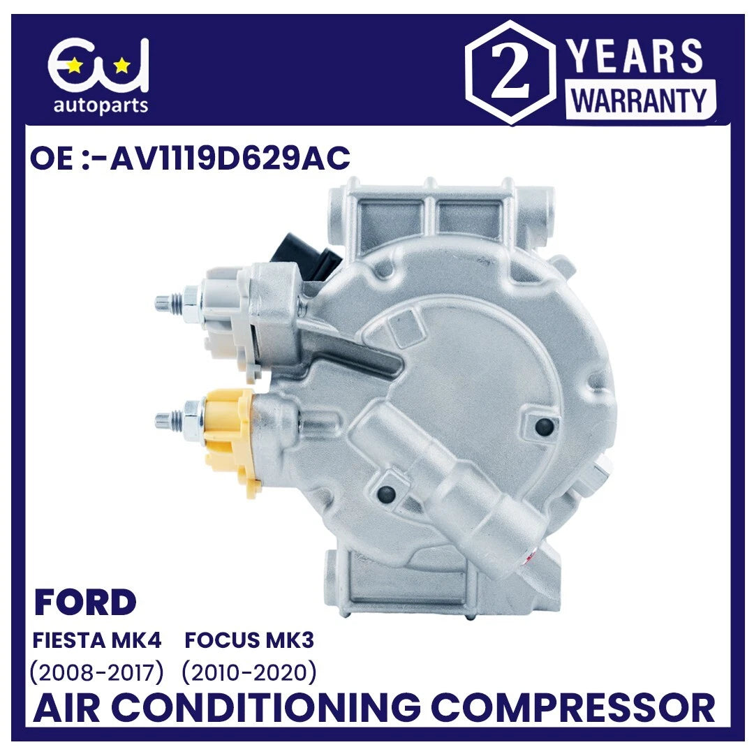 AIR CONDITIONING A/C COMPRESSOR FOR FORD FOCUS MK3 FIESTA MK6 AV1119D629BA 08-20