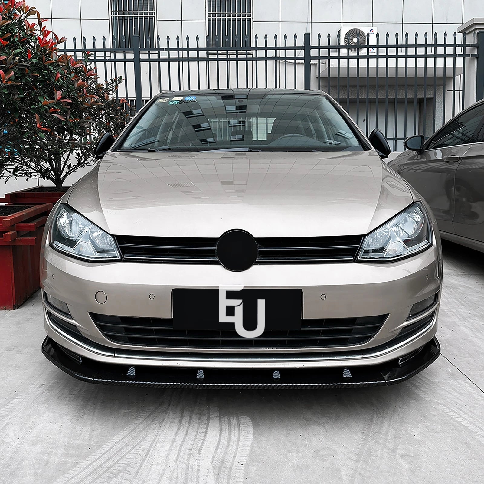 FOR VW GOLF MK7 SE STANDARD TDI TSI GLOSS BLACK FRONT SPLITTER SPOILER LIP 13-16