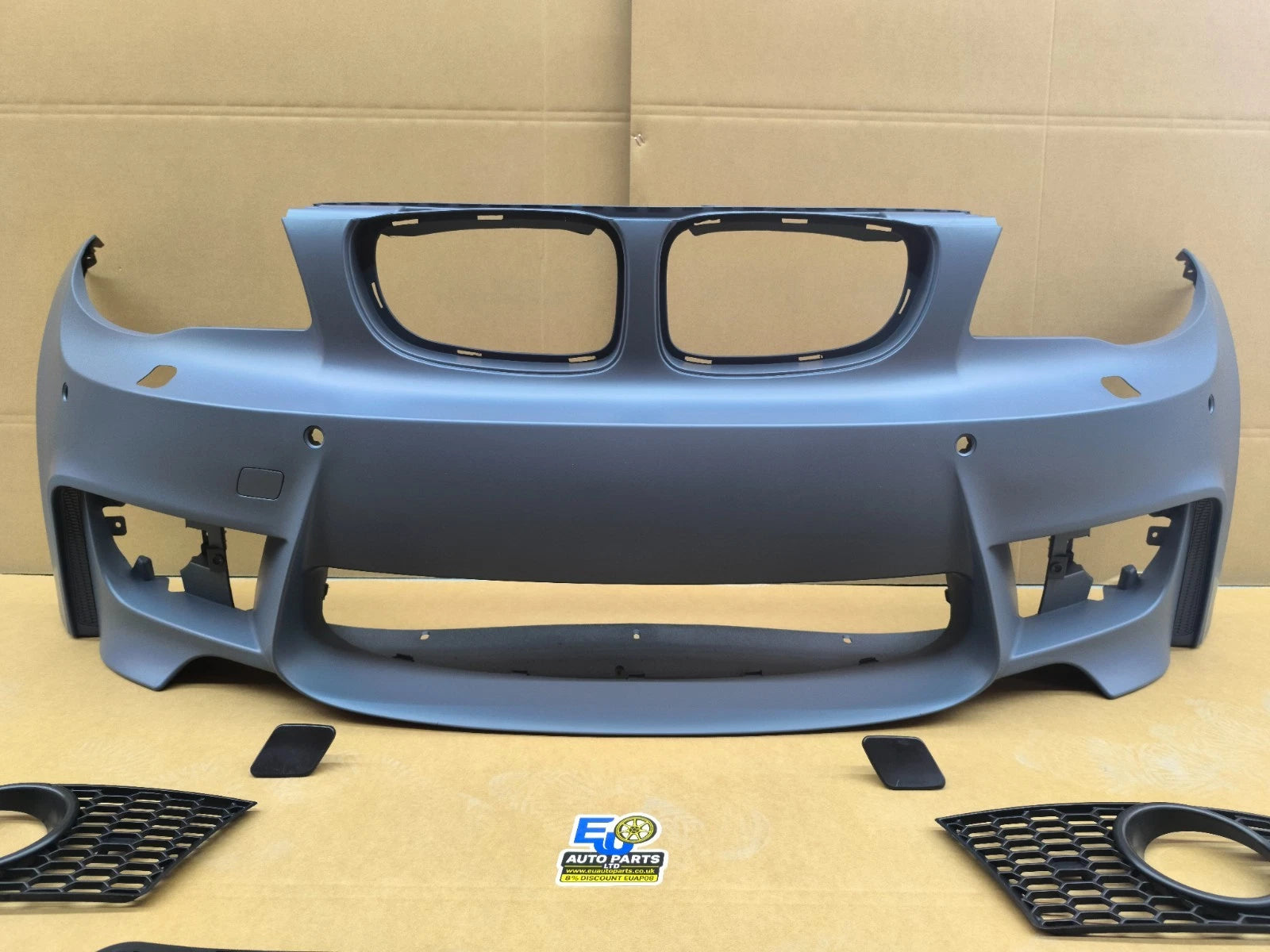 1M STYLE FRONT BUMPER COMPLETE FOG LIGHTS FOR BMW 1 SERIES E81 E82 E88 08-11