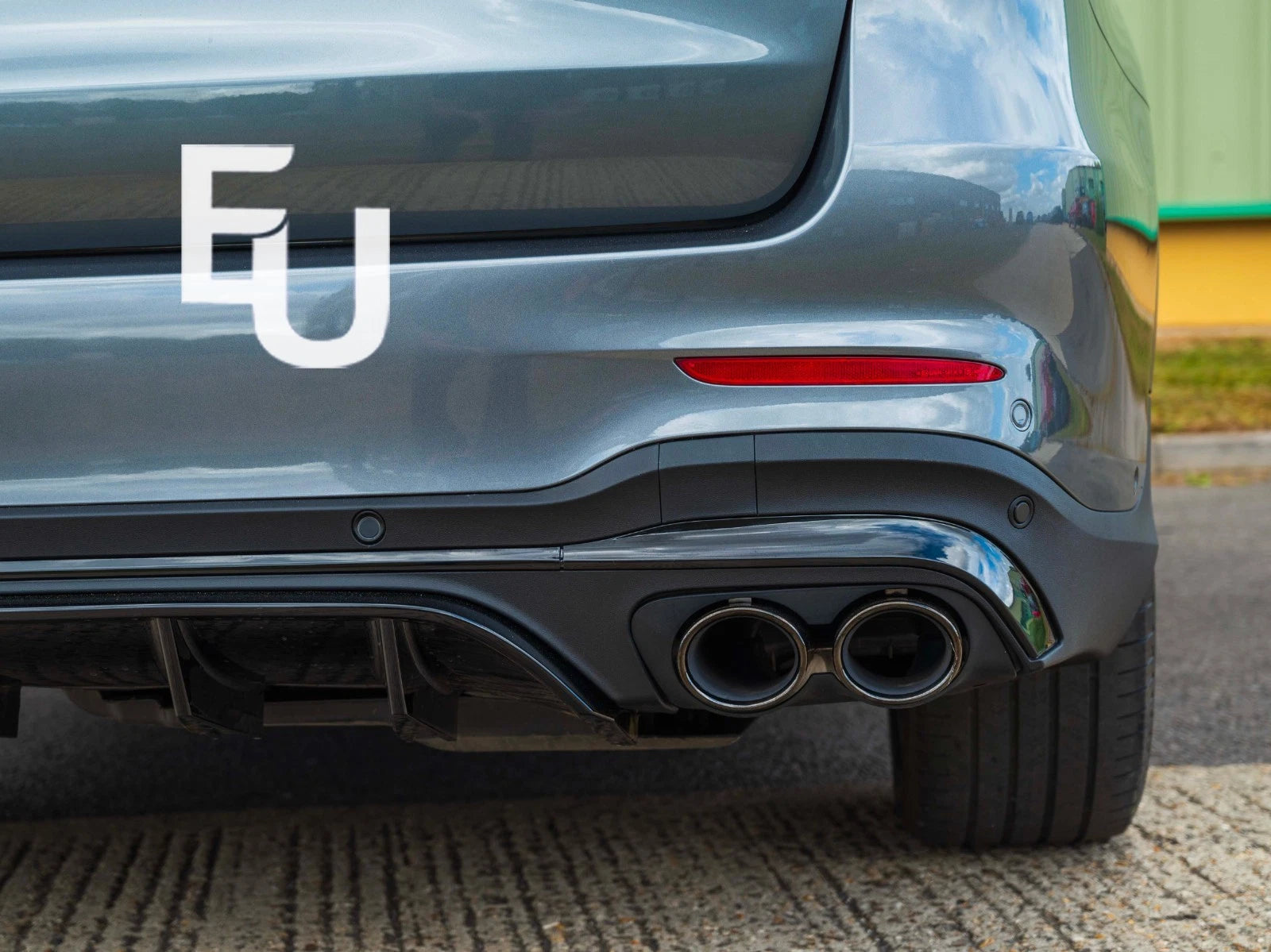 FOR MERCEDES GLC X253 SUV AMG GLC43 STYLE REAR DIFFUSER & BLACK TAILPIPES 2016+