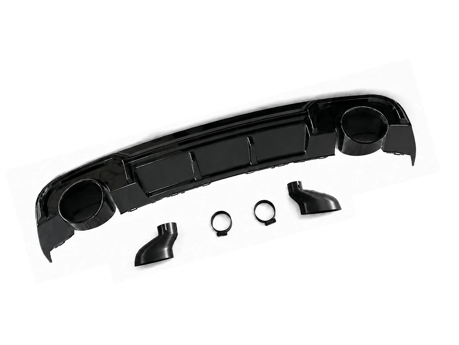 FOR AUDI A3 8V SEDAN STANDARD RS3 LOOK REAR DIFFUSER WITH TAILPIPE BLACK 16-20