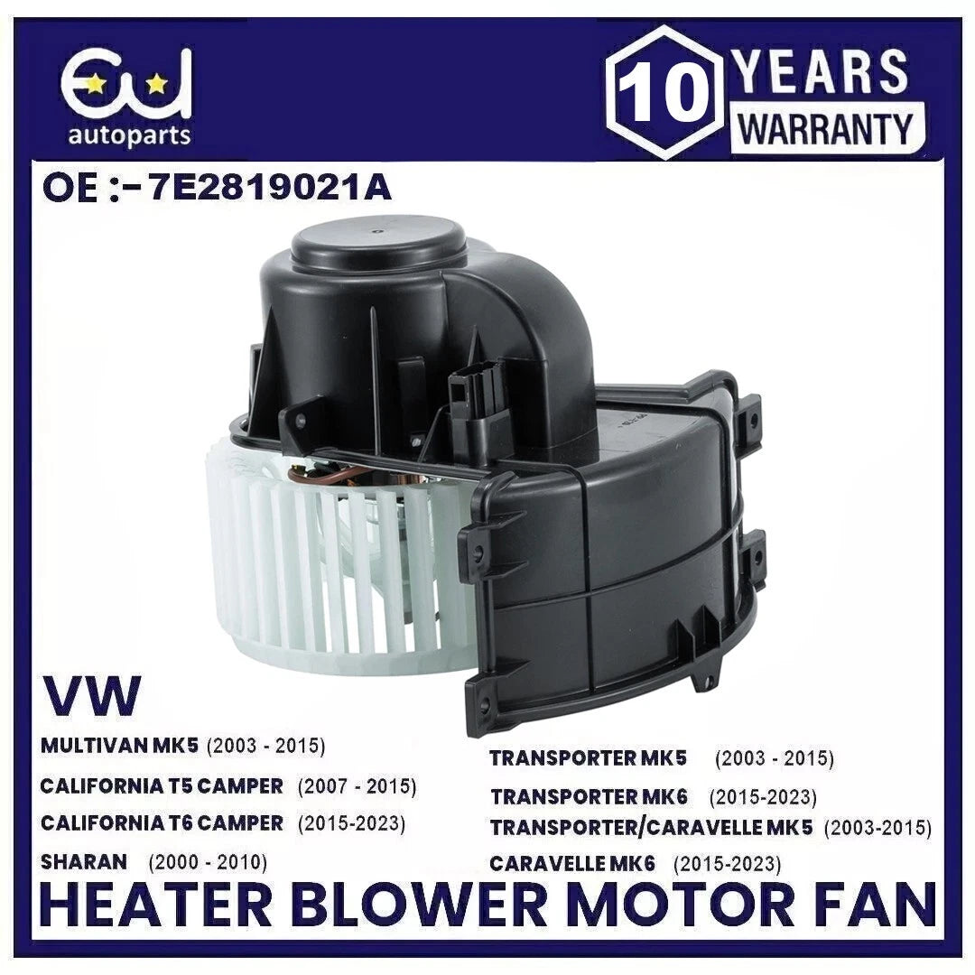 HEATER BLOWER MOTOR FAN FOR VW MULTIVAN TRANSPORTER CARAVELLE T5 T6 SHARAN 03-22