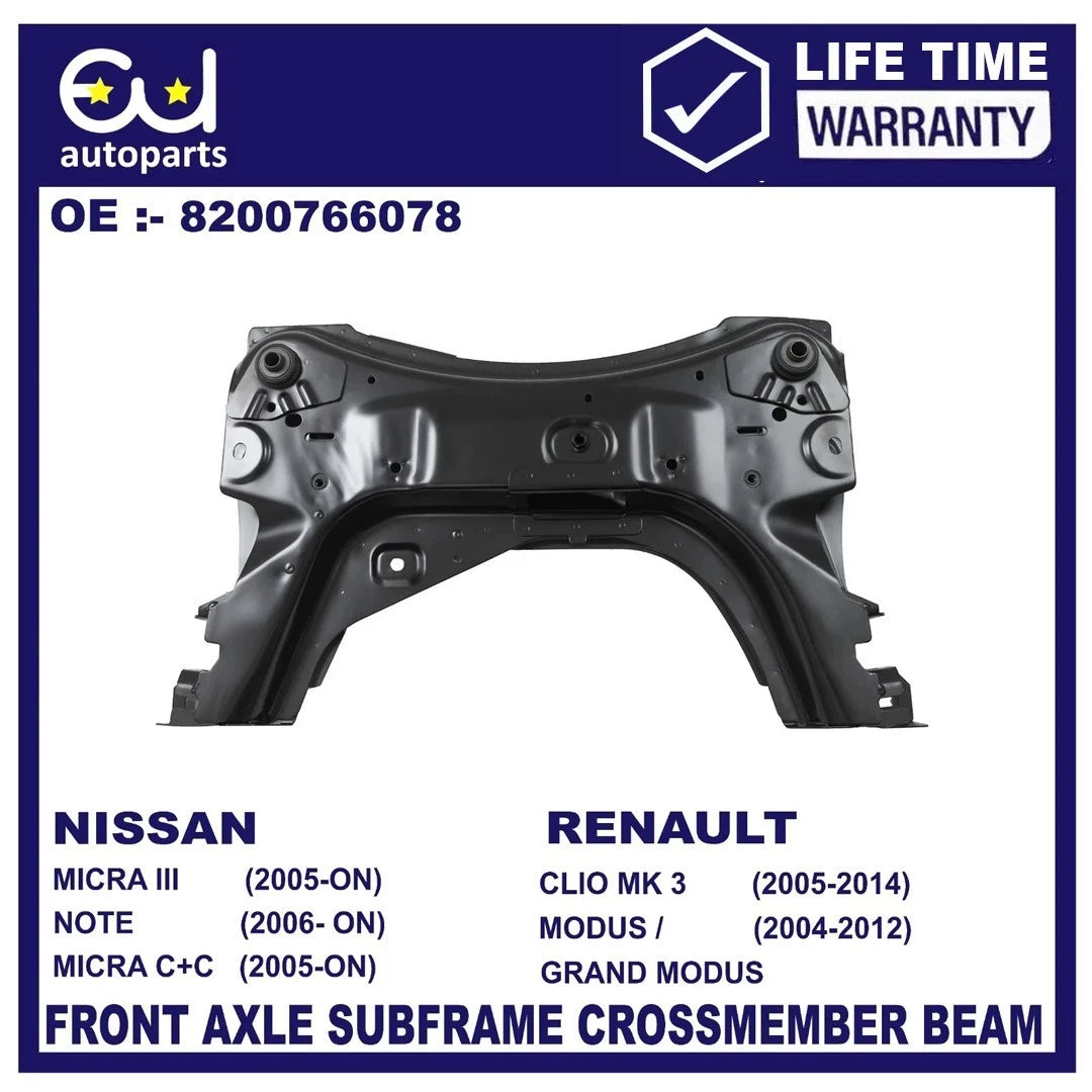 FRONT SUBFRAME CROSSMEMBER FOR NISSAN NOTE MICRA (MANUAL) RENAULT CLIO MK3 MODUS