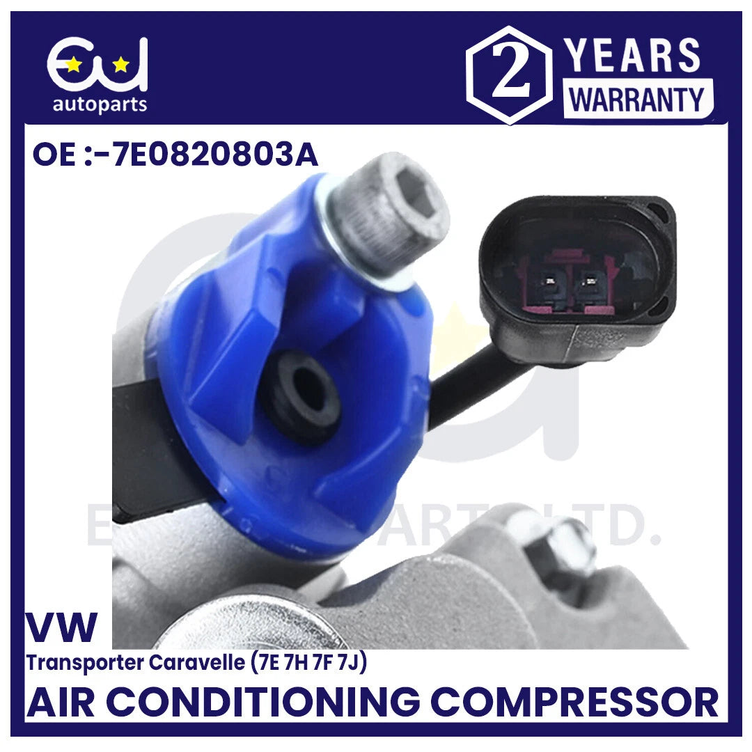 A/C COMPRESSOR FOR VW TRANSPORTER CARAVELLE MULTIVAN 09-19 2.0 TDI 7E0820803A