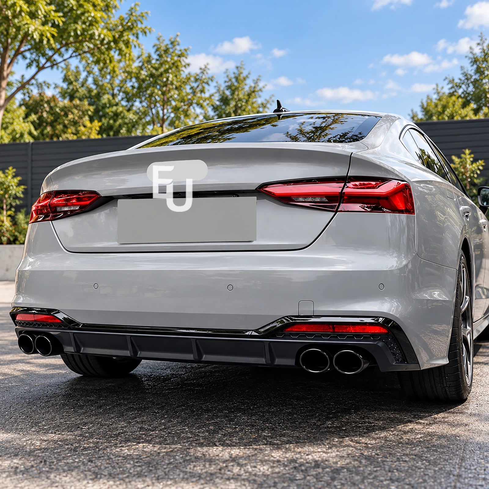 FOR AUDI A5 S5 B9.5 F5 S-LINE FACELIFT LCI REAR BUMPER DIFFUSER LIP 2020-2024