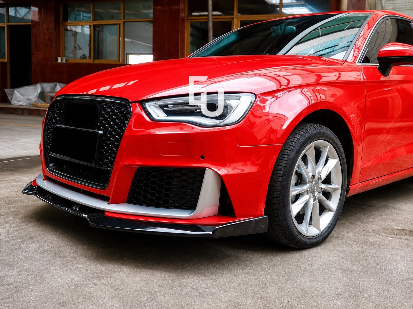 RS3 LOOK FRONT BUMPER BODYKIT FRONT SPLITTER FOR AUDI A3 S3 8V 2012-2016 HATCH