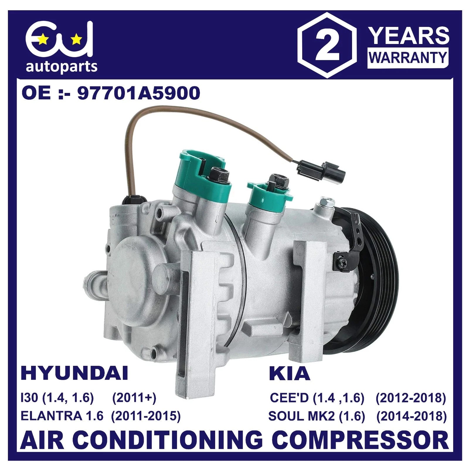 AIR CONDITIONING COMPRESSOR FOR HYUNDAI ELANTRA I30 KIA PRO CEED SOUL 1.4 1.6