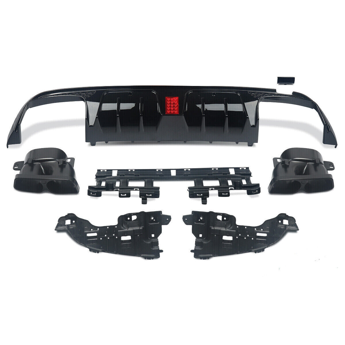 FOR MERCEDES BENZ C CLASS W205 AMG C63 REAR BUMPER DIFFUSER AMG F1 LIGTH STYLE