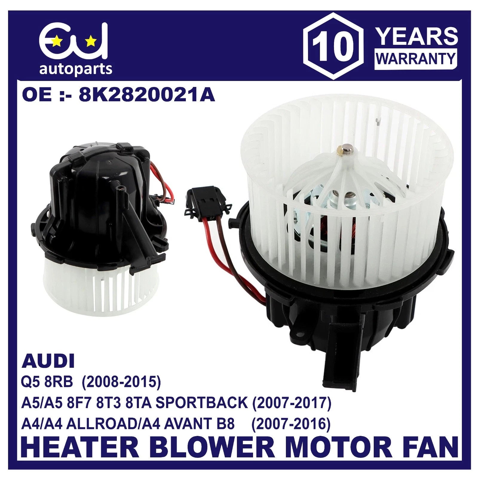 NEW HEATER BLOWER MOTOR FAN WITH AIRCON RHD FOR AUDI A4 B8 A5 8F7 8T3 8TA Q5 8RB