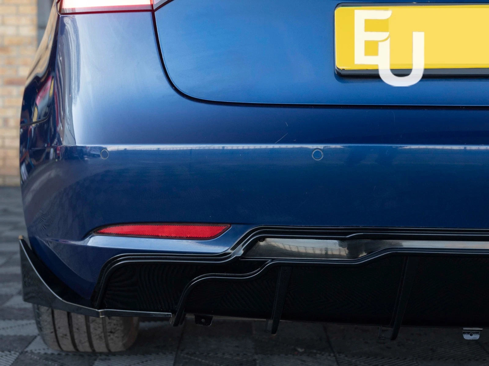 FOR TESLA MODEL 3 REAR BUMPER DIFFUSER LIP SPLITTER GLOSS BLACK 2017-2023
