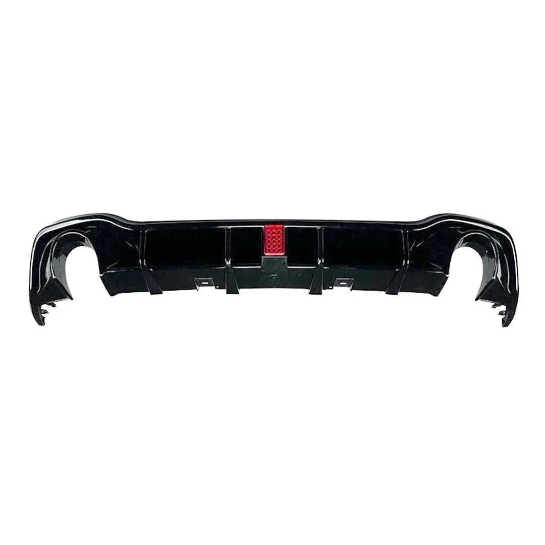 FOR VW GOLF MK8 GTI R-LINE REAR DIFFUSER WITH LED BRAKE LIGHT GLOSS BLACK 20-23