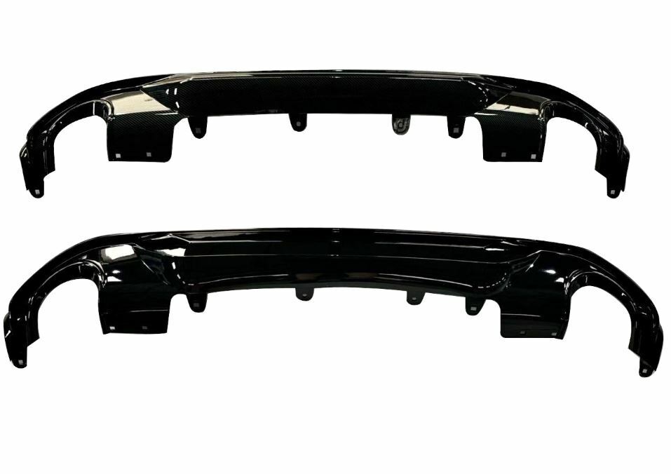 FOR BMW X1 F48 F49 MP STYLE REAR BUMPER DIFFUSER VALANCE GLOSS BLACK 2016-2021