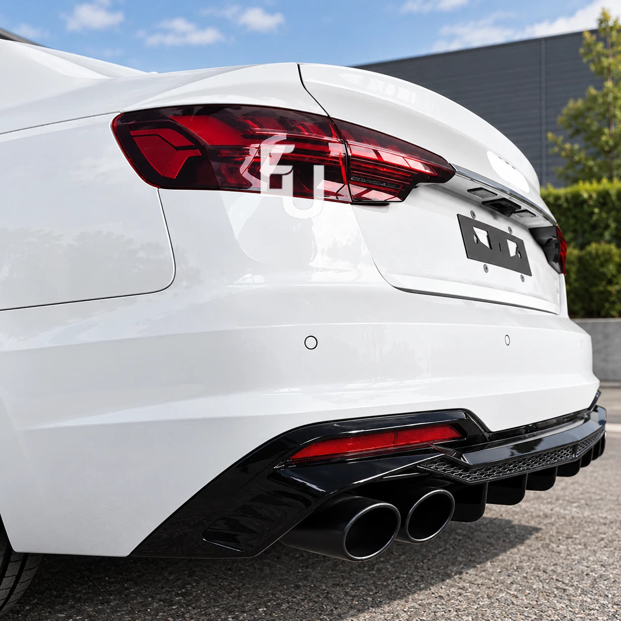 FOR AUDI A4 B9.5 8W S4 LOOK FACELIFT REAR BUMPER DIFFUSER SE STANDARD 2020-2025