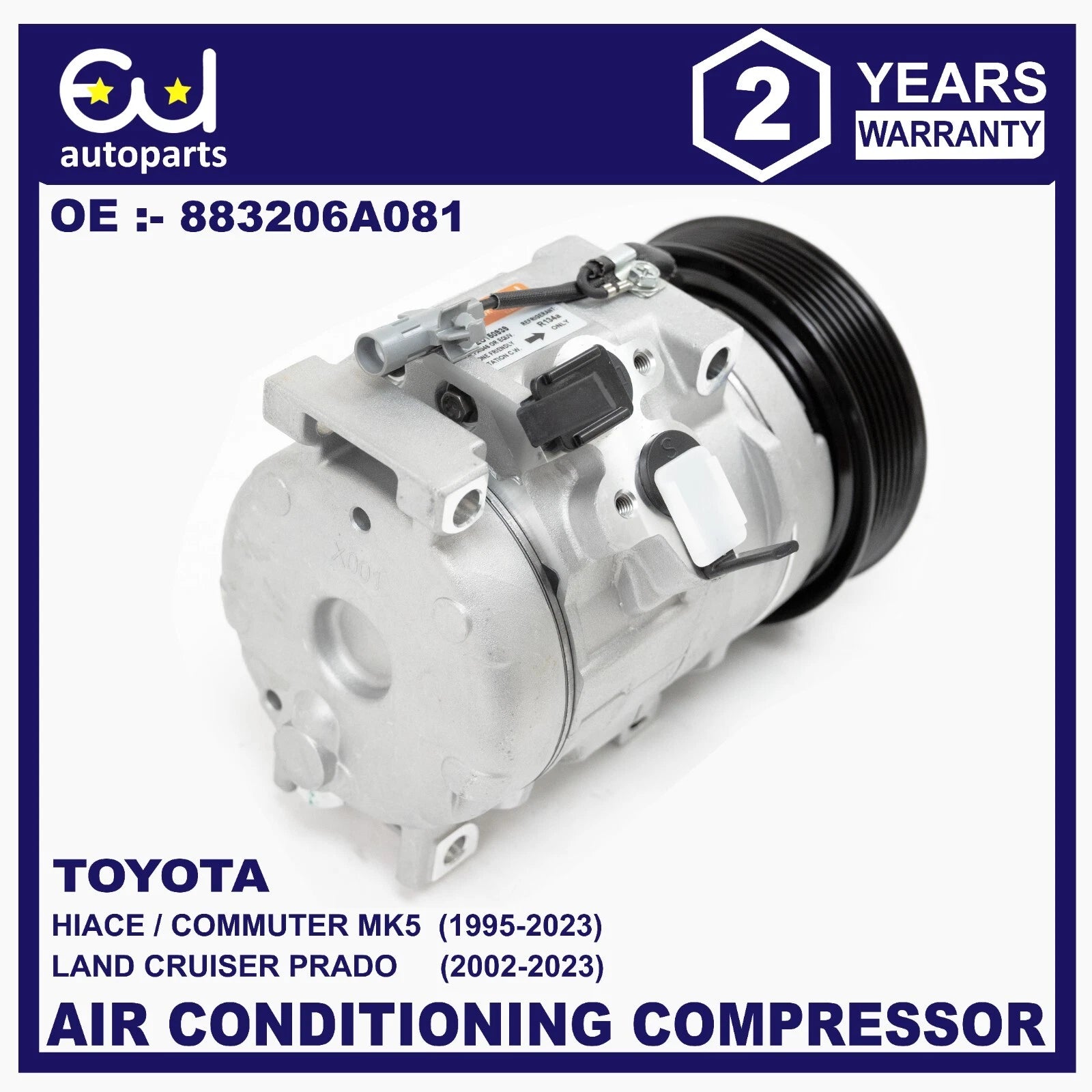 AIR CON AIR CONDITIONING COMPRESSOR FOR TOYOTA HIACE MK5 LAND CRUISER PRADO 2.5
