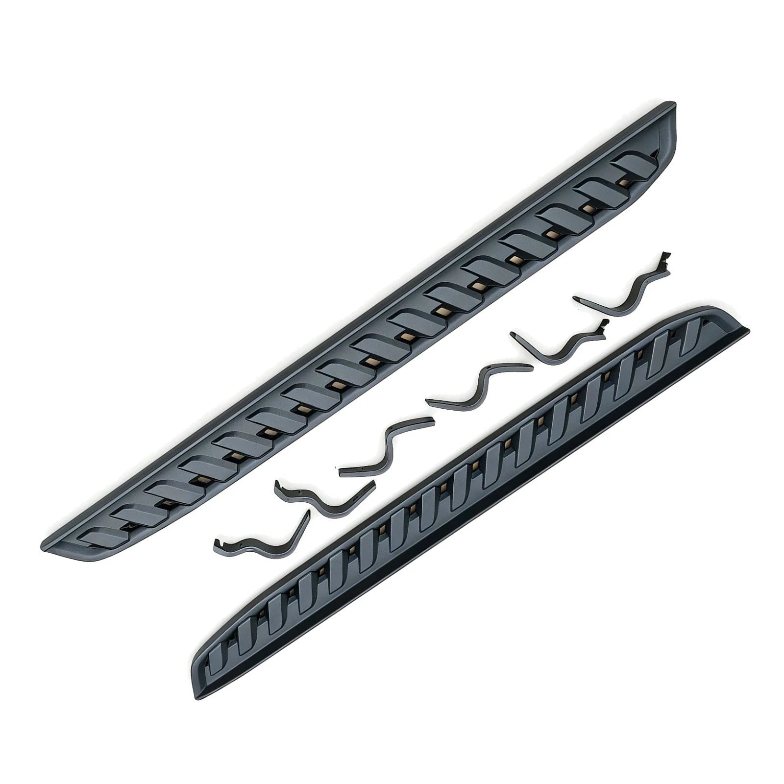 FORD RANGER T9 2023+ ALUMINIUM RUNNING BOARDS SIDE STEPS RAPTOR STYLE BLACK