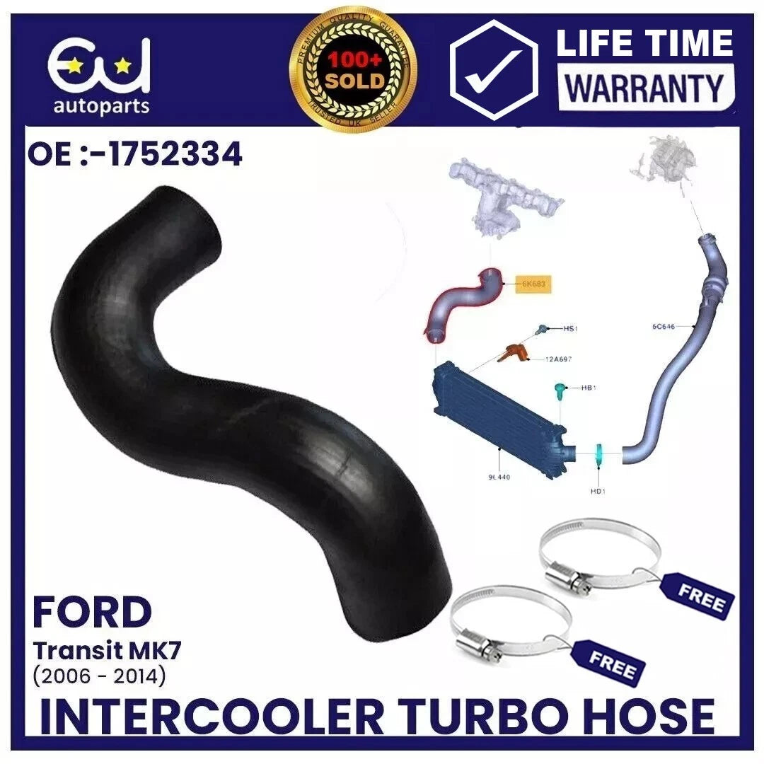 FOR FORD TRANSIT MK7 2.2 2.3 2.4 3.2 TDCI INTERCOOLER TURBO HOSE PIPE 1752334
