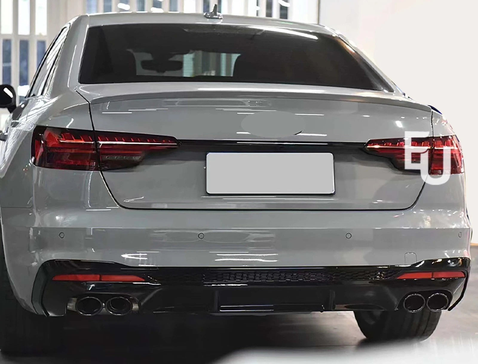 FOR AUDI A4 S4 B9.5 8W S-LINE FACELIFT LCI REAR BUMPER DIFFUSER BLACK 2020-2025