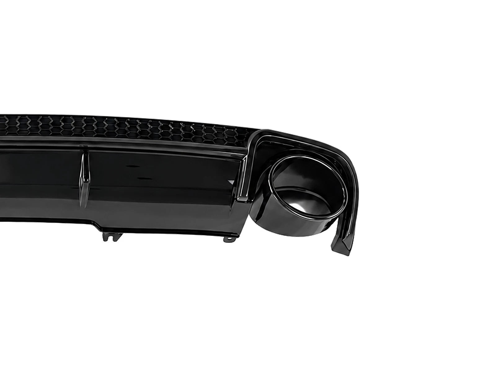 FOR AUDI A4 B9 STANDARD RS4 LOOK REAR BUMPER DIFFUSER W/TAILPIPE GLOSS 2015-2019