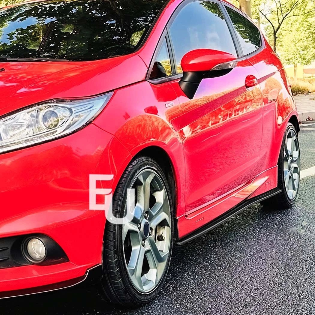 GLOSS BLACK SIDE SKIRTS SPLITTER FOR FORD FIESTA MK7 ST/ZETEC ST180 ST200 08-17