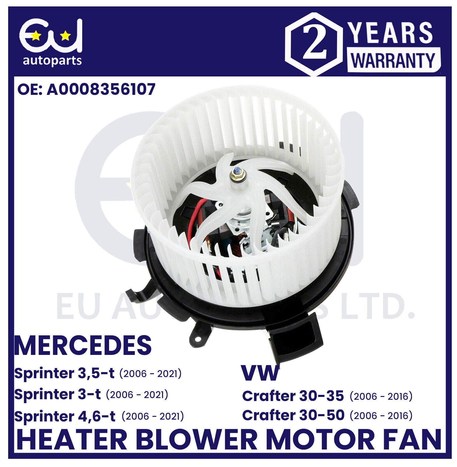 BLOWER MOTOR HEATER FAN FOR MERCEDES SPRINTER 906 VW CRAFTER 06- LHD/RHD