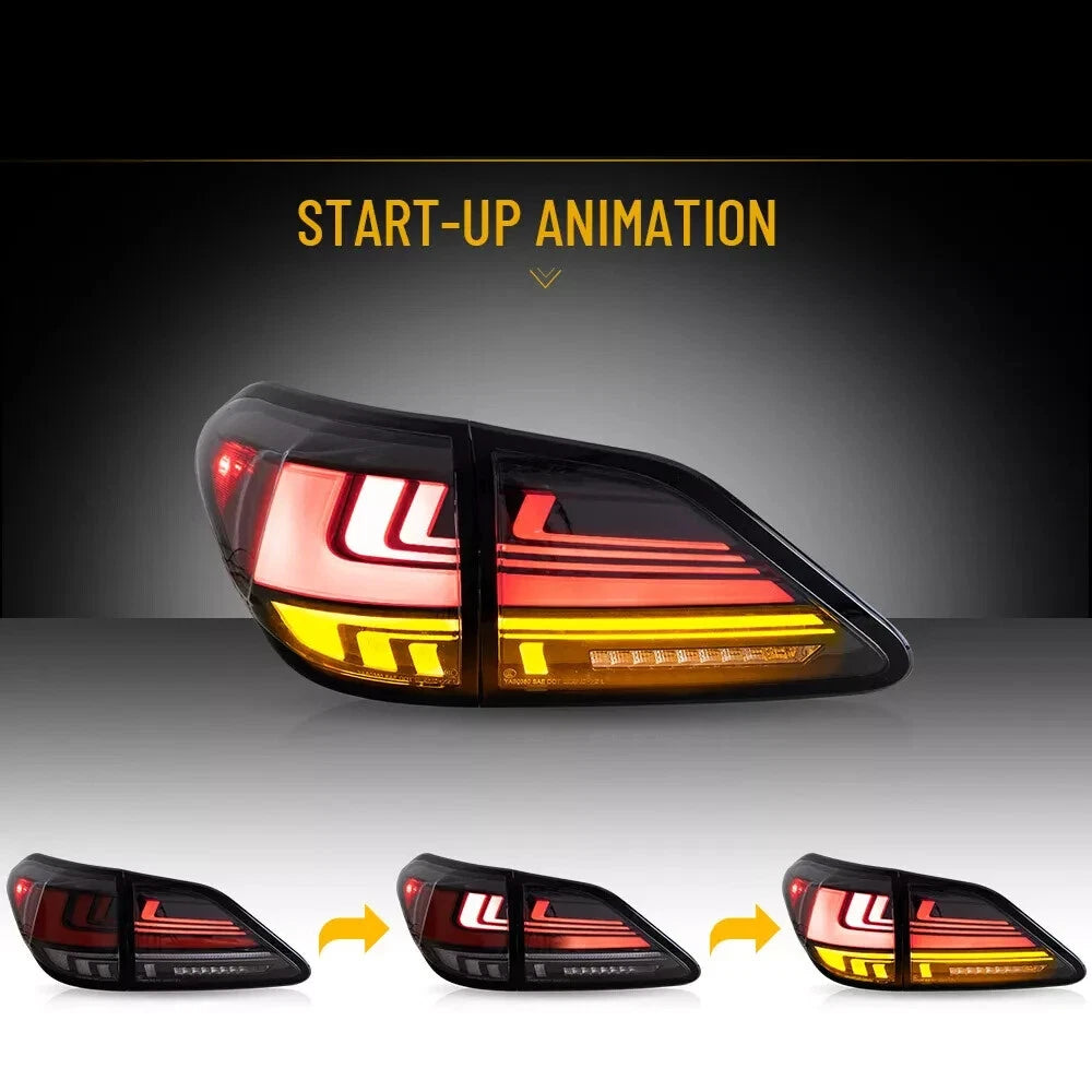 FOR LEXUS RX350 450H 2010-2015 FULL LED SEQUENTIAL TAIL LAMP LIGHTS W/ANIMATION