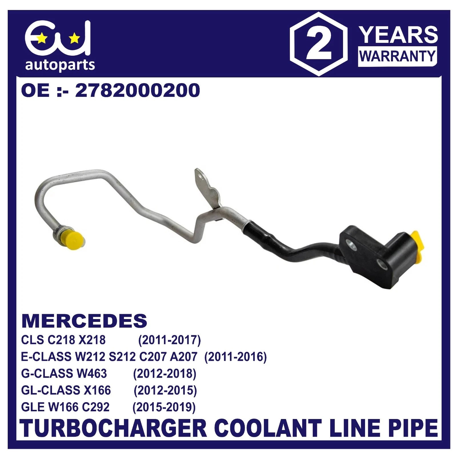 TURBOCHARGER COOLANT LINE PIPE FOR MERCEDES E CLASS CLS W212 C218 W166 X166 R231