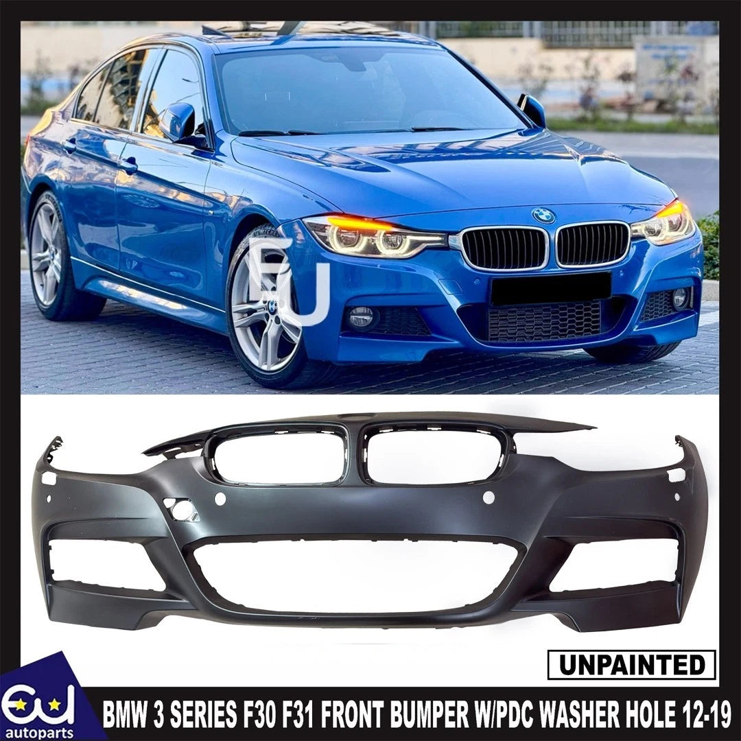 FOR BMW 3 SERIES FRONT BUMPER F30 F31 12-19 M SPORT W/PDC WASHER HOLE 5111805582